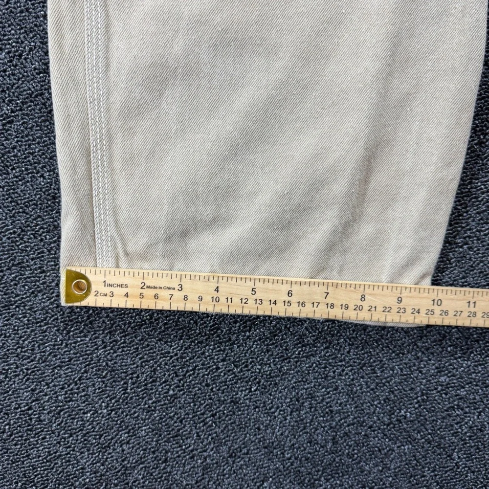 Vintage JzR77 Urban Wear Baggy Wide Leg Carpenter Pants 36x30 Tan Y2K Streetwear
